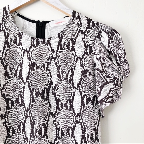 A.L.C. Snakeskin Print Short Sleeve Dress - Picture 6 of 10